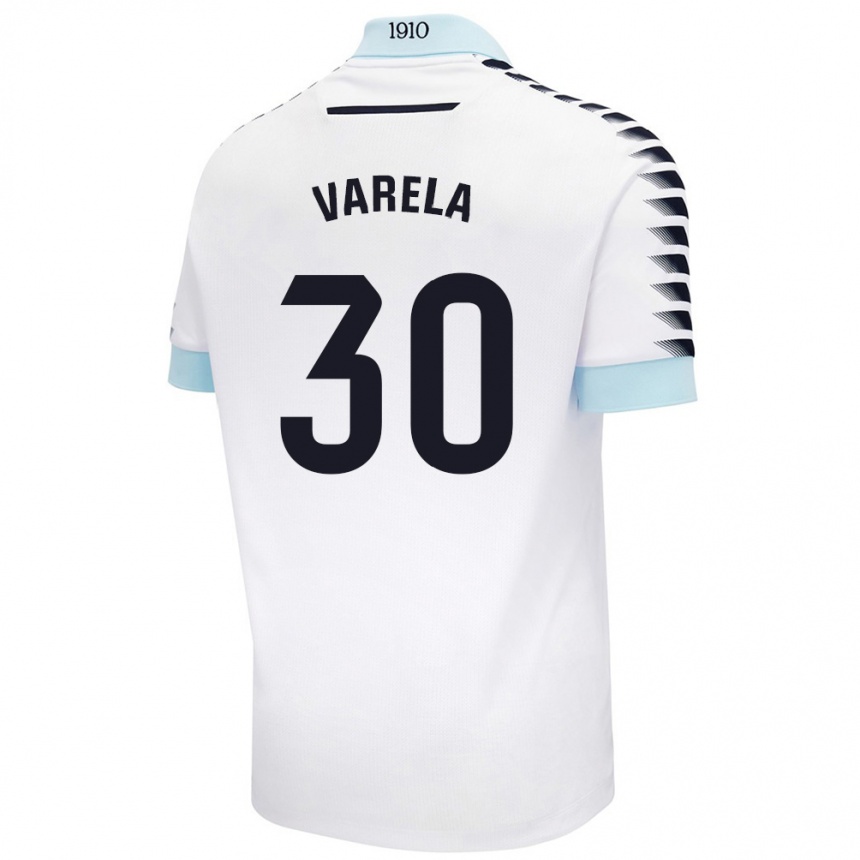 נשים כדורגל Brandon Varela #30 לבן כחול הרחק ג'רזי 2024/25