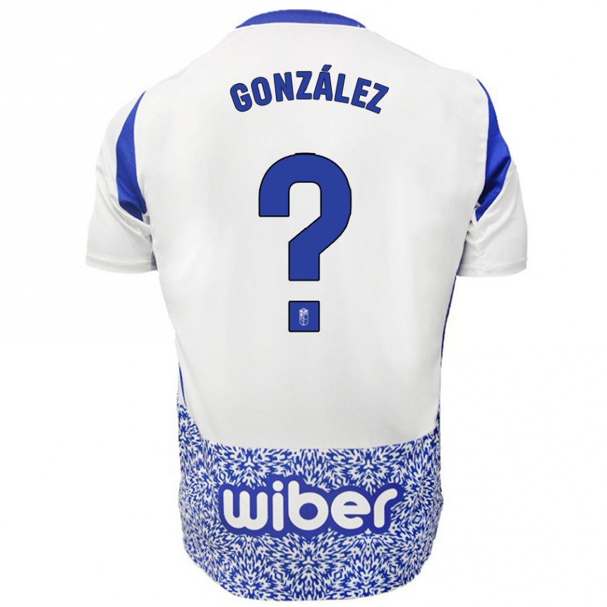 נשים כדורגל Pablo González #0 לבן כחול הרחק ג'רזי 2024/25
