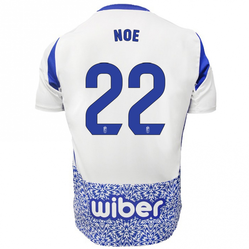 נשים כדורגל Noe #22 לבן כחול הרחק ג'רזי 2024/25