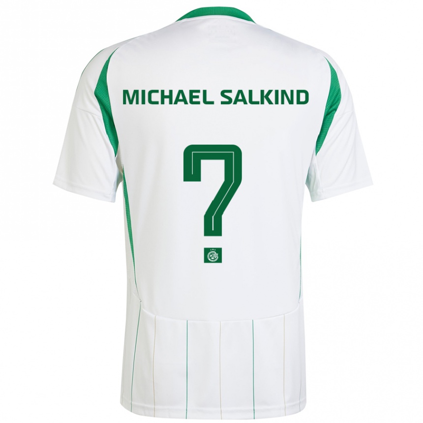 נשים כדורגל Liav Michael Salkind #0 ירוק לבן הרחק ג'רזי 2024/25