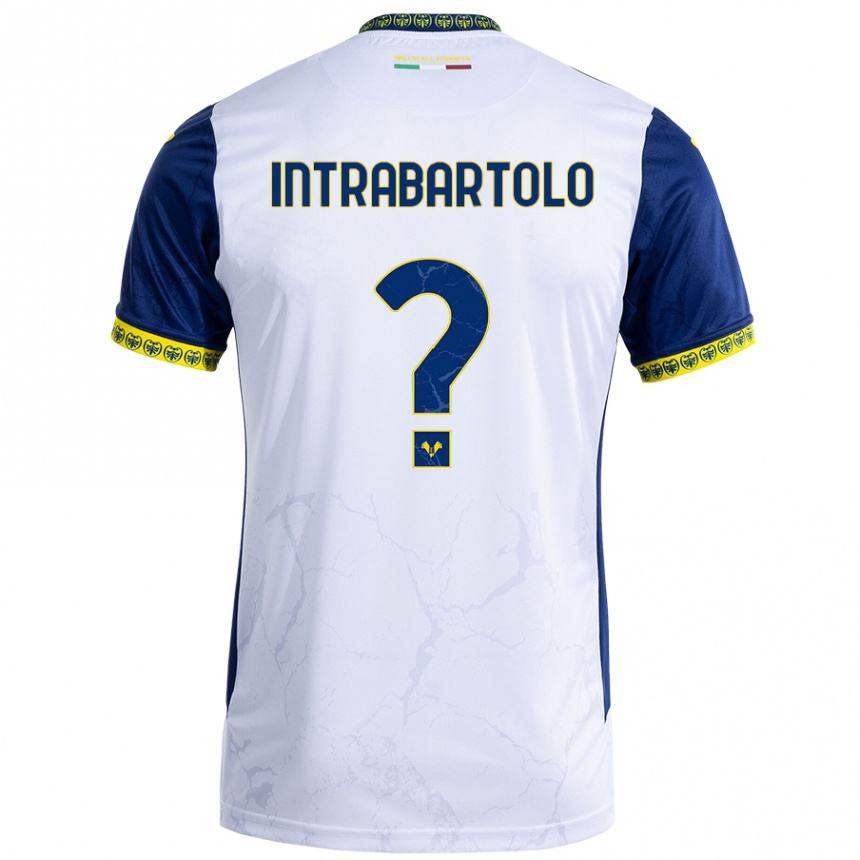 נשים כדורגל Denis Intrabartolo #0 כחול לבן הרחק ג'רזי 2024/25