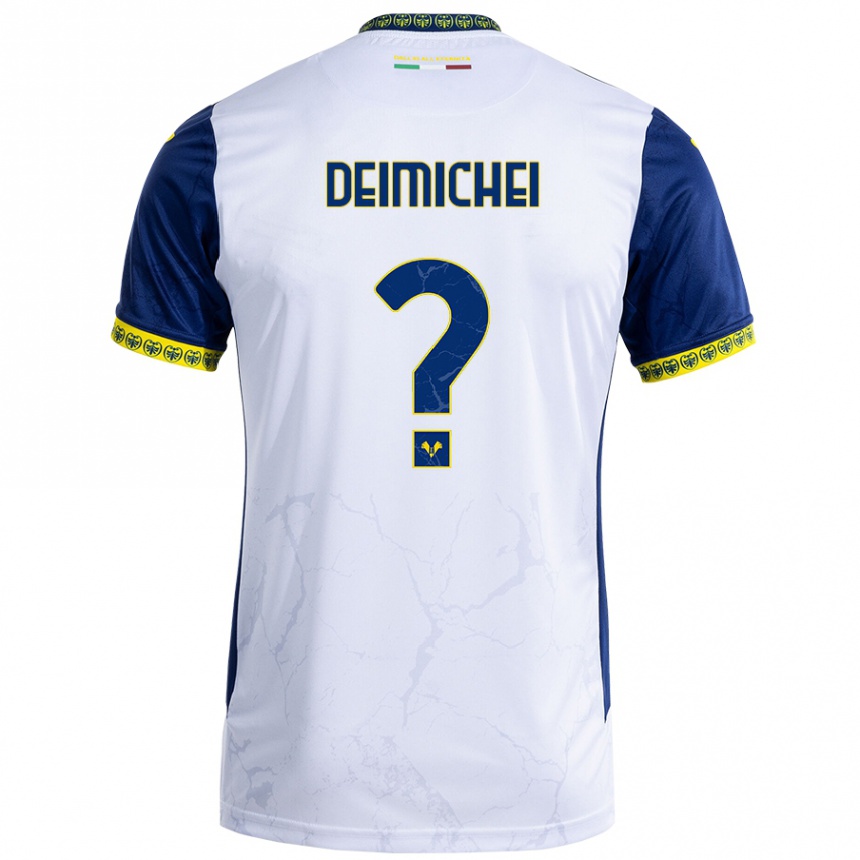 נשים כדורגל Raffaele Deimichei #0 כחול לבן הרחק ג'רזי 2024/25