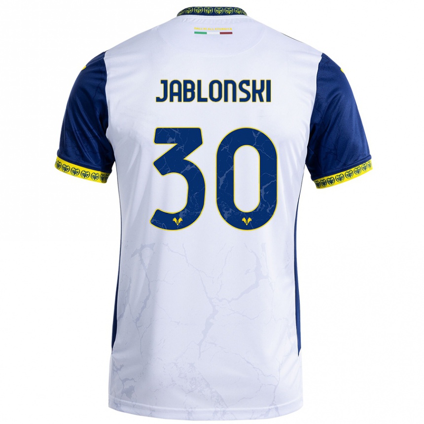 נשים כדורגל Darvin Jablonski #30 כחול לבן הרחק ג'רזי 2024/25