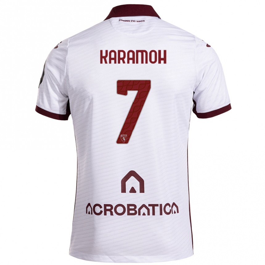 נשים כדורגל יאן קראמו #7 חום לבן הרחק ג'רזי 2024/25