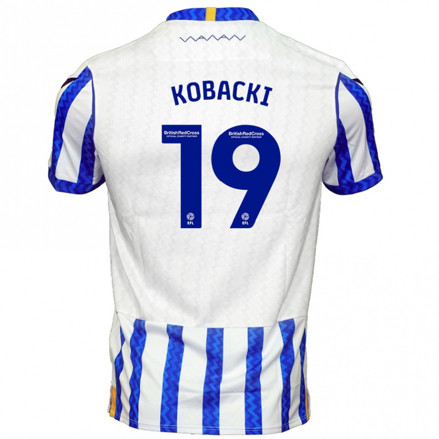 ילדים כדורגל Olaf Kobacki #19 כחול לבן ג'רזי ביתית 2024/25