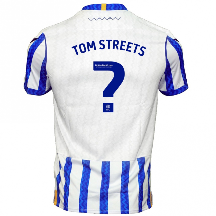 ילדים כדורגל Tom Streets #0 כחול לבן ג'רזי ביתית 2024/25