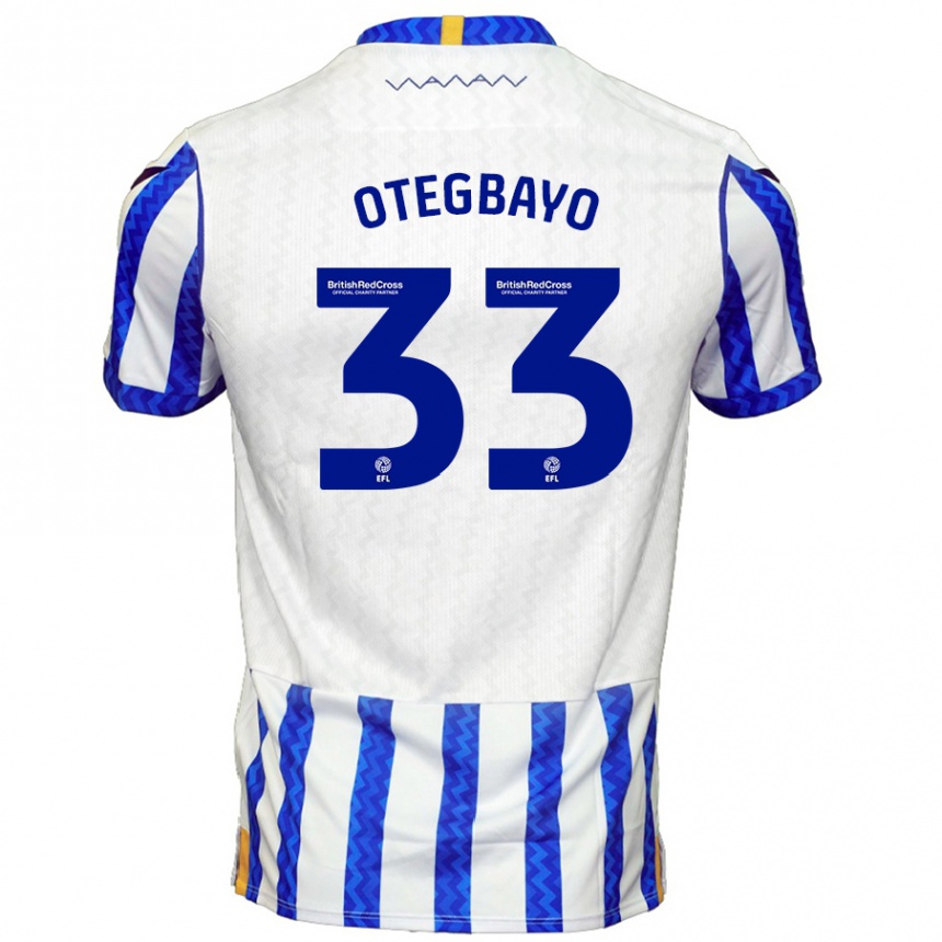 ילדים כדורגל Gabriel Otegbayo #33 כחול לבן ג'רזי ביתית 2024/25