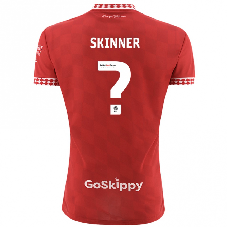 ילדים כדורגל Luke Skinner #0 אָדוֹם ג'רזי ביתית 2024/25