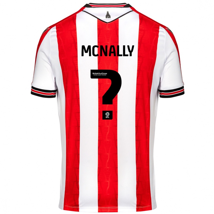 ילדים כדורגל Tommy Mcnally #0 אדום לבן ג'רזי ביתית 2024/25