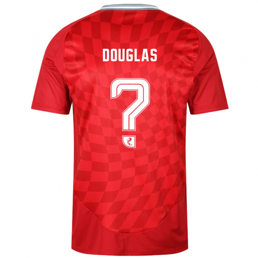 ילדים כדורגל Connor Douglas #0 אָדוֹם ג'רזי ביתית 2024/25