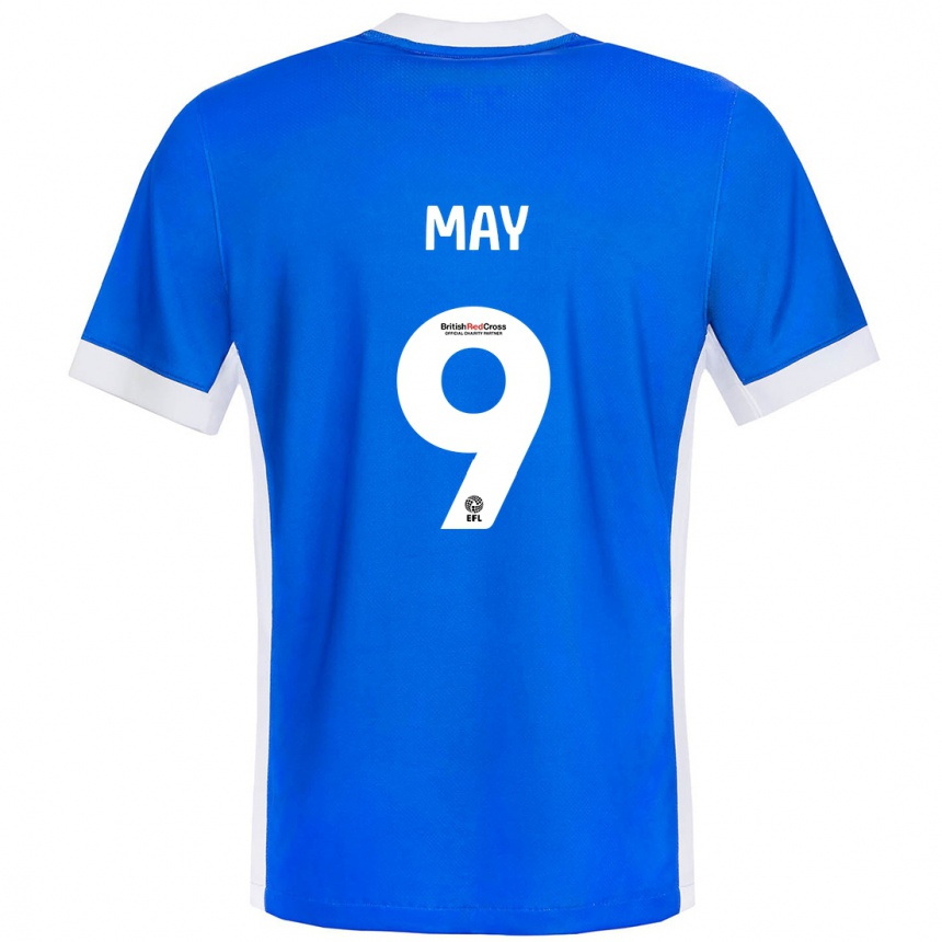 ילדים כדורגל אלפי מיי #9 כחול לבן ג'רזי ביתית 2024/25