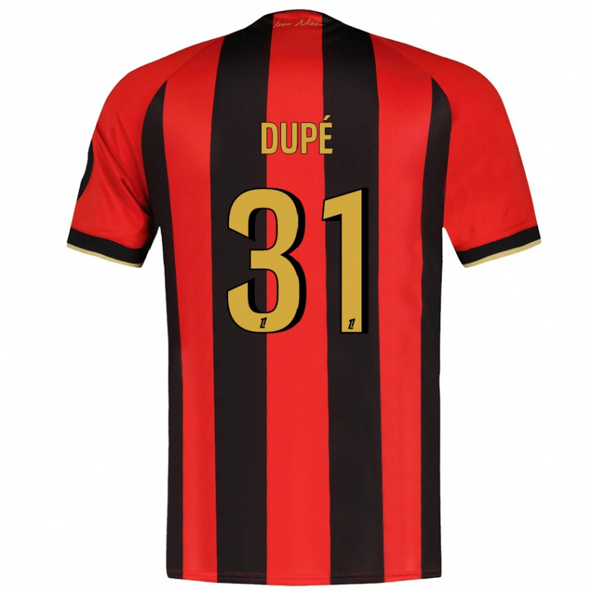 ילדים כדורגל Maxime Dupé #31 אדום שחור ג'רזי ביתית 2024/25