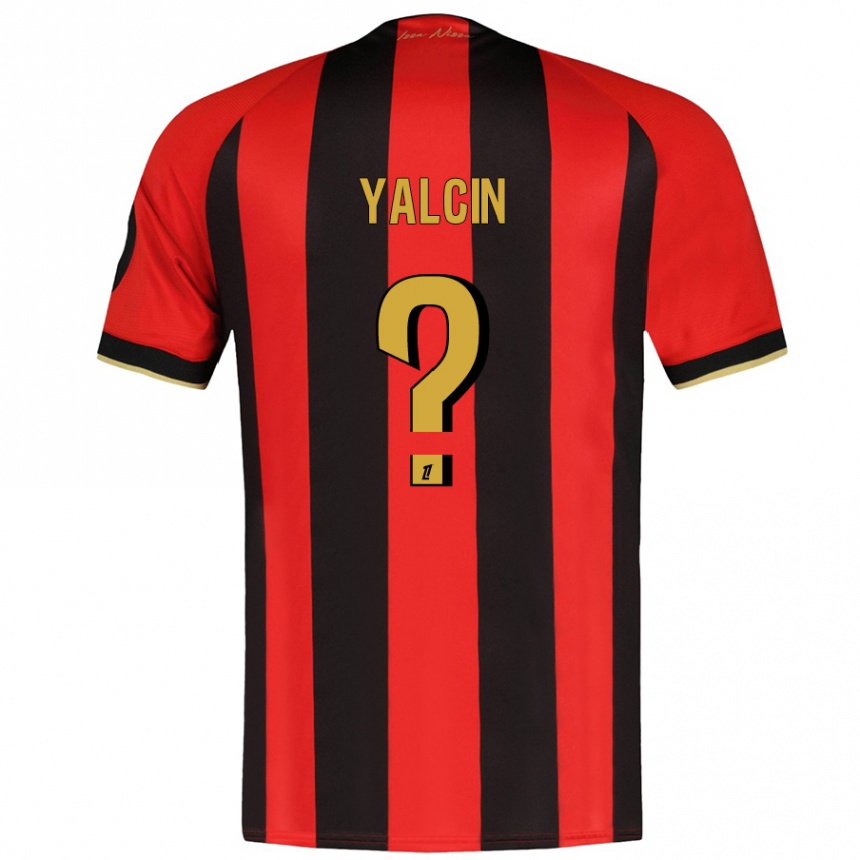 ילדים כדורגל Noah Yalcin #0 אדום שחור ג'רזי ביתית 2024/25