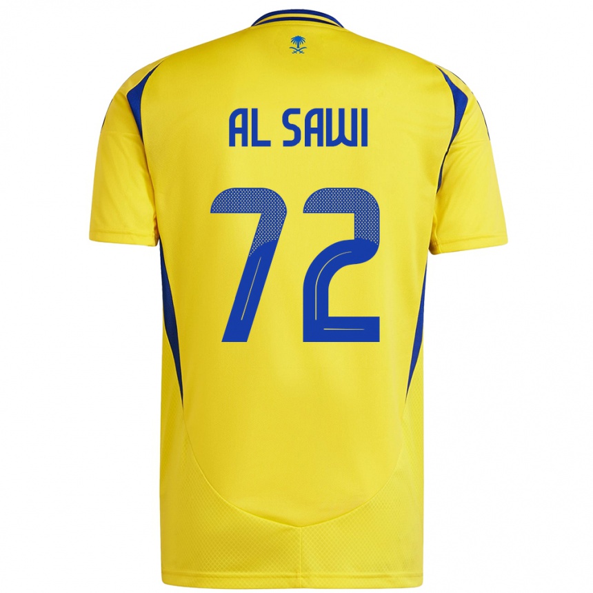 ילדים כדורגל Etaf Al-Sawi #72 צהוב כחול ג'רזי ביתית 2024/25