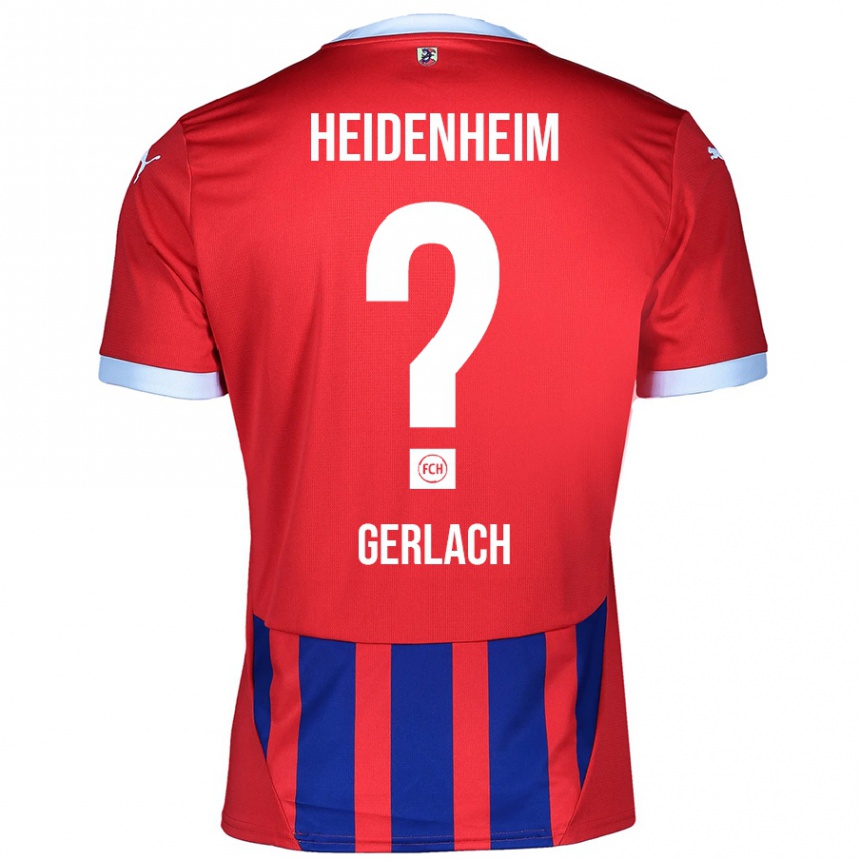ילדים כדורגל Tom Gerlach #0 אדום כחול ג'רזי ביתית 2024/25