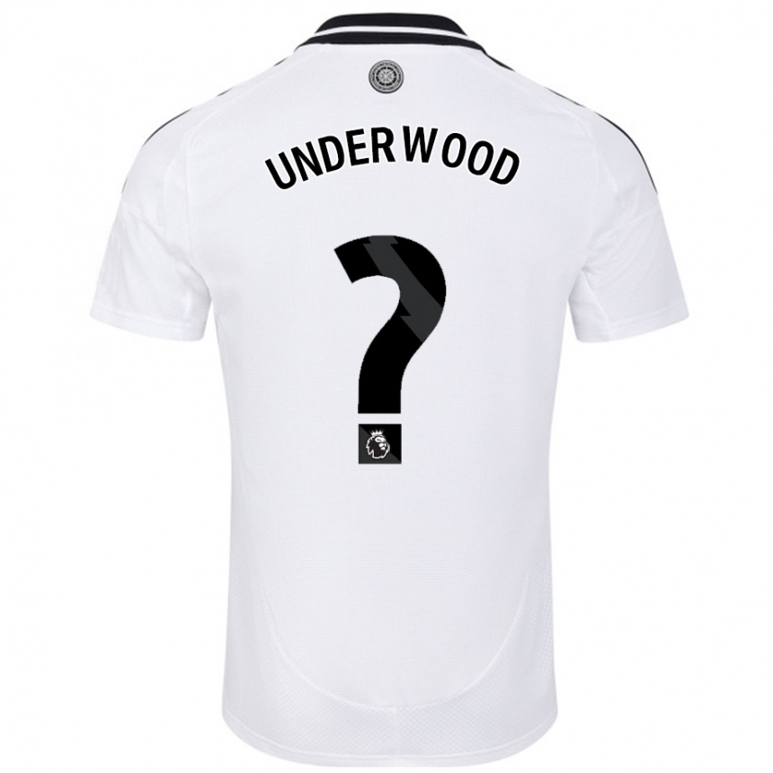ילדים כדורגל Marco Underwood #0 לָבָן ג'רזי ביתית 2024/25