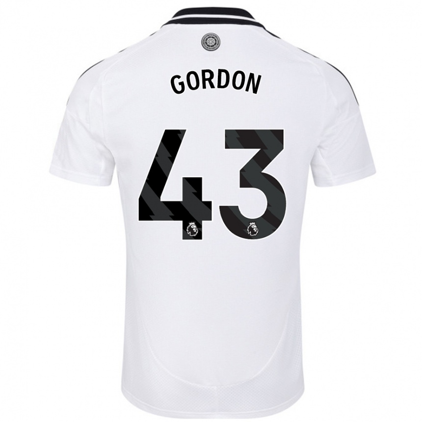 ילדים כדורגל Lemar Gordon #43 לָבָן ג'רזי ביתית 2024/25