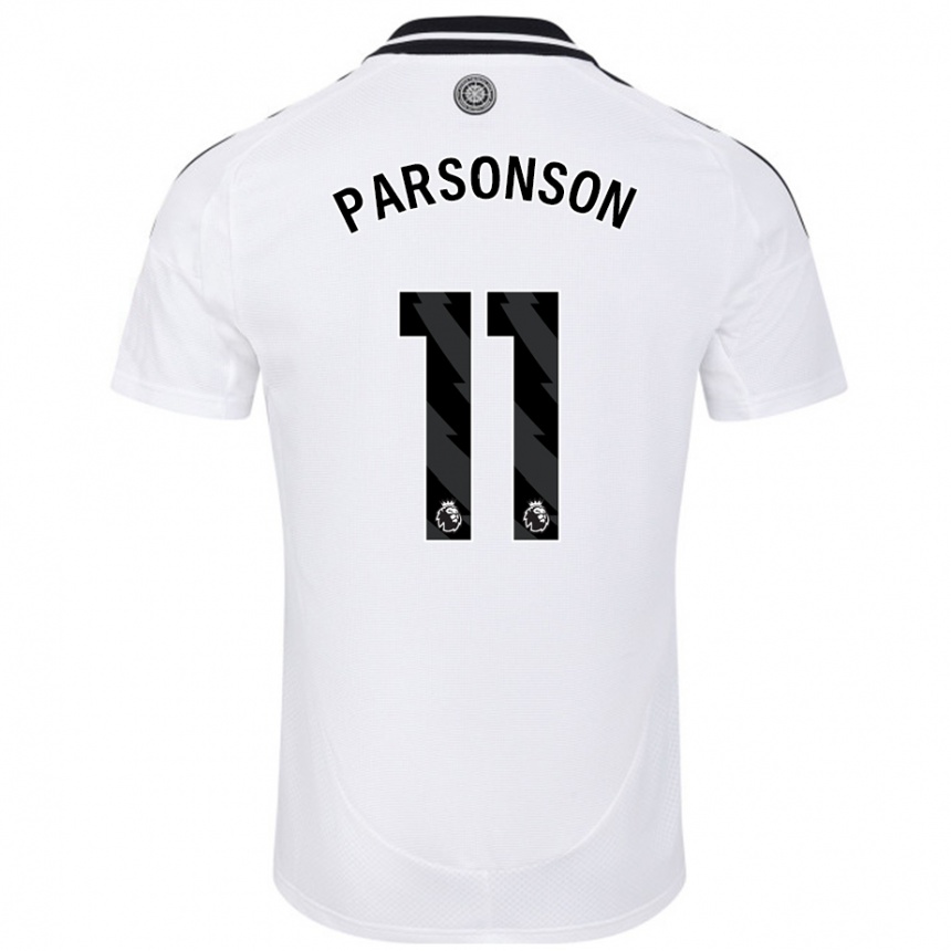 ילדים כדורגל Madi Parsonson #11 לָבָן ג'רזי ביתית 2024/25
