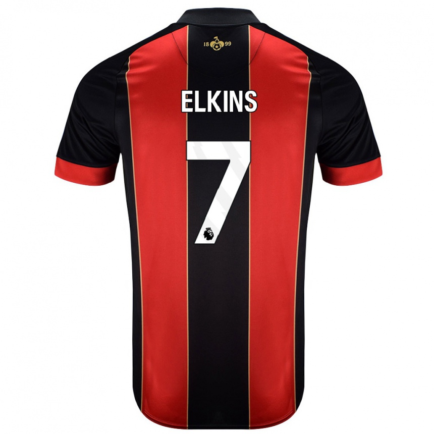 ילדים כדורגל Elle Elkins #7 אדום שחור ג'רזי ביתית 2024/25