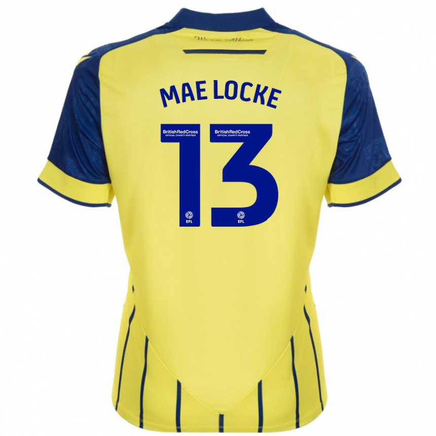 ילדים כדורגל Ellie Mae Locke #13 צהוב כחול הרחק ג'רזי 2024/25
