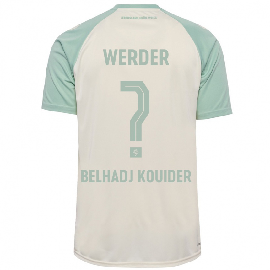 ילדים כדורגל Mahfoud Belhadj Kouider #0 אוף-וויט ירוק בהיר הרחק ג'רזי 2024/25