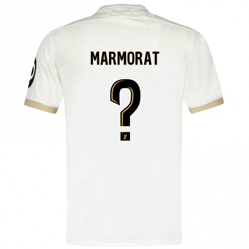 ילדים כדורגל Mathéo Marmorat #0 זהב לבן הרחק ג'רזי 2024/25
