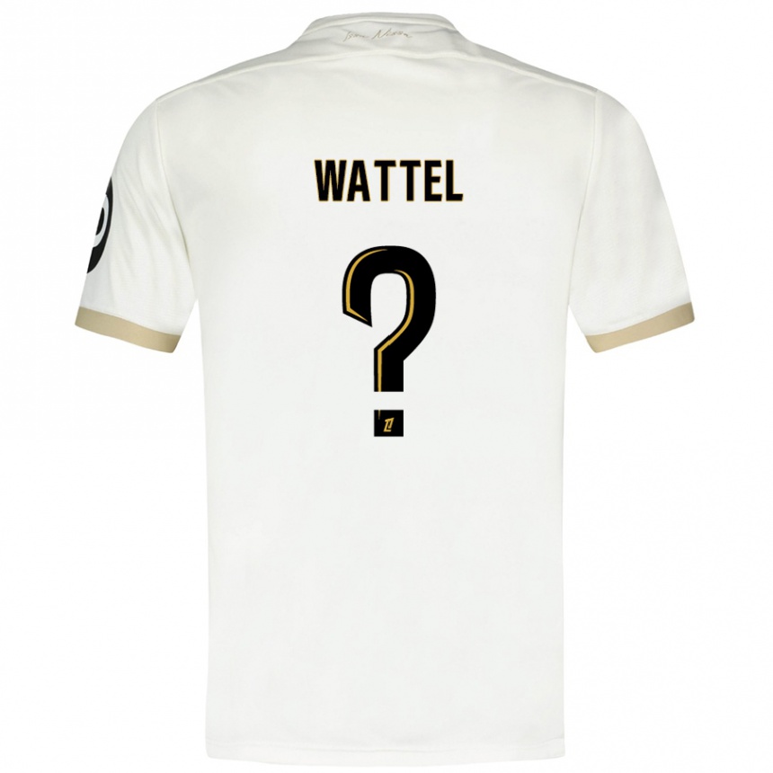 ילדים כדורגל Sami Wattel #0 זהב לבן הרחק ג'רזי 2024/25