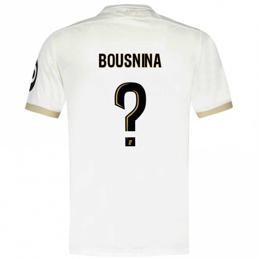 ילדים כדורגל Farès Bousnina #0 זהב לבן הרחק ג'רזי 2024/25
