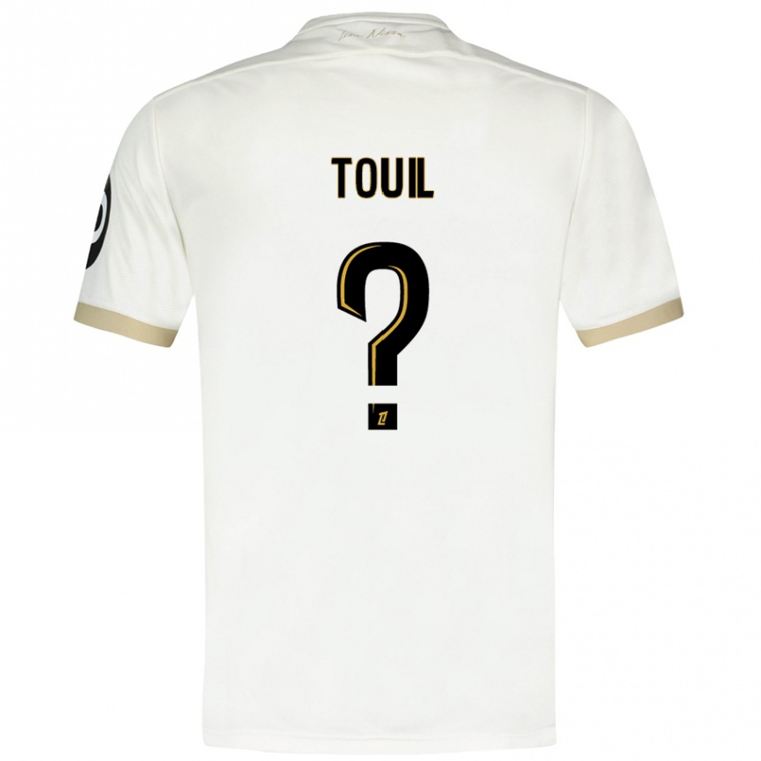 ילדים כדורגל Yanis Touil #0 זהב לבן הרחק ג'רזי 2024/25