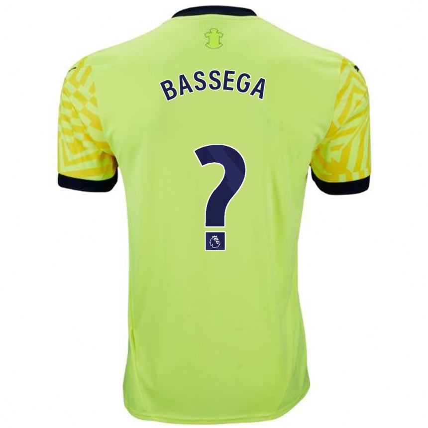ילדים כדורגל Nsemi Bassega #0 צָהוֹב הרחק ג'רזי 2024/25