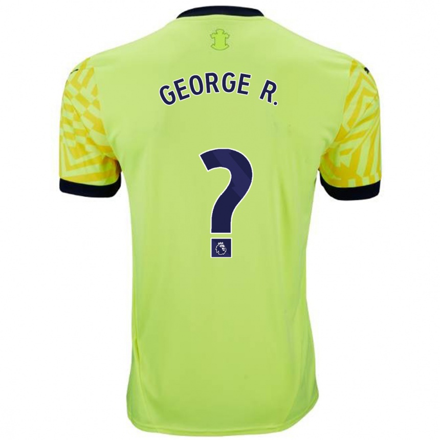 ילדים כדורגל George Robinson #0 צָהוֹב הרחק ג'רזי 2024/25