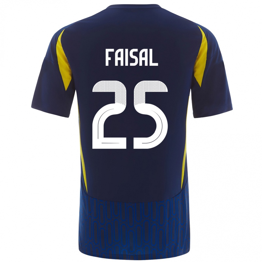 ילדים כדורגל Samira Faisal #25 כחול צהוב הרחק ג'רזי 2024/25