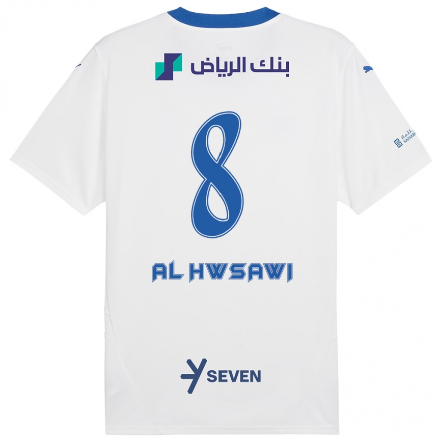 ילדים כדורגל Al Bandari Al-Hwsawi #8 כחול לבן הרחק ג'רזי 2024/25