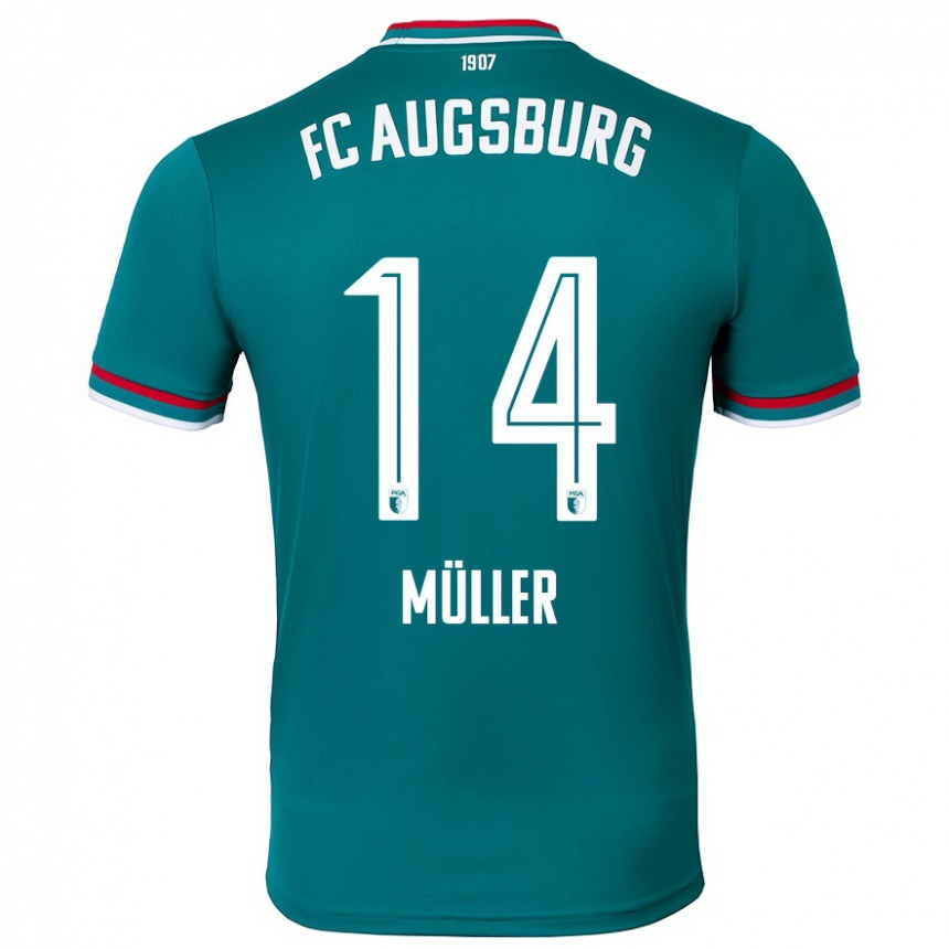 ילדים כדורגל Mato Müller #14 ירוק כהה הרחק ג'רזי 2024/25