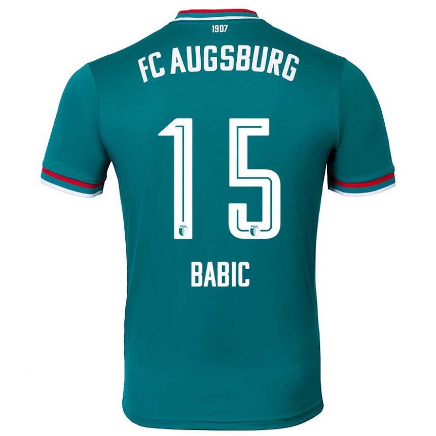ילדים כדורגל David Babic #15 ירוק כהה הרחק ג'רזי 2024/25