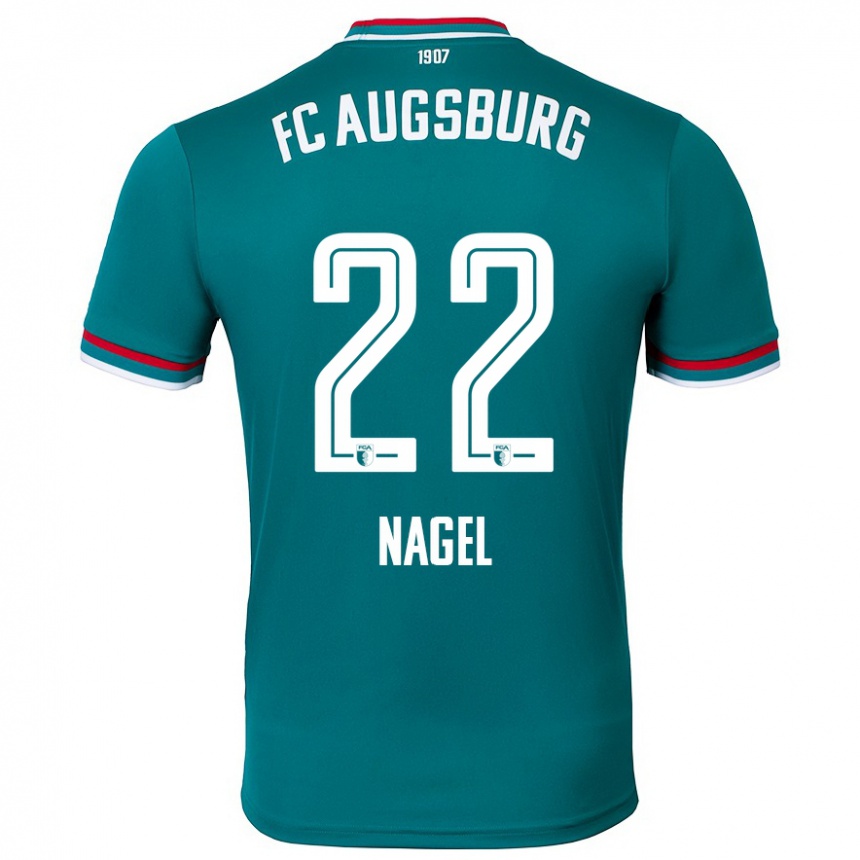 ילדים כדורגל Timo Nagel #22 ירוק כהה הרחק ג'רזי 2024/25