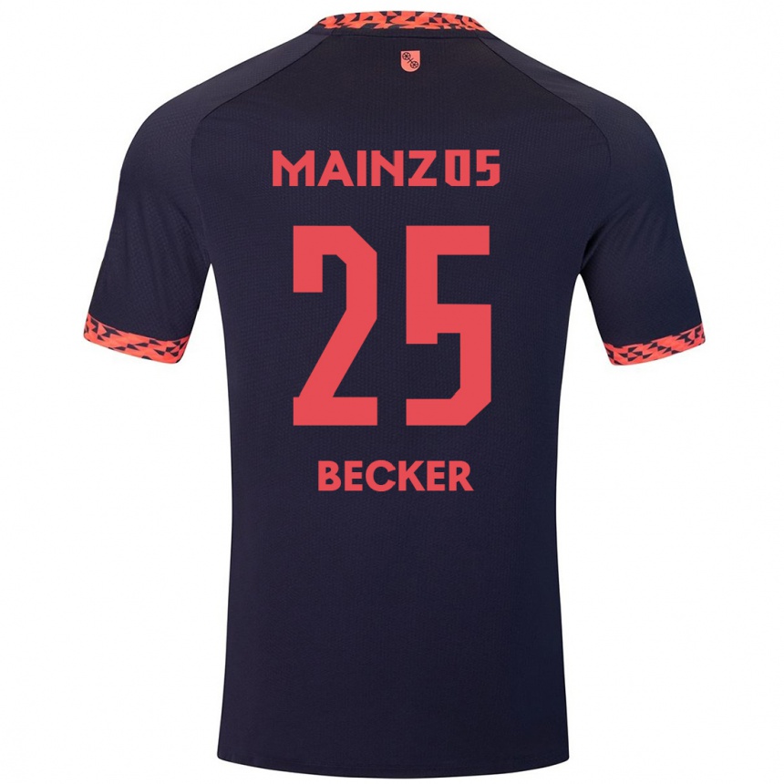 ילדים כדורגל Kathrin Becker #25 כחול קורל אדום הרחק ג'רזי 2024/25