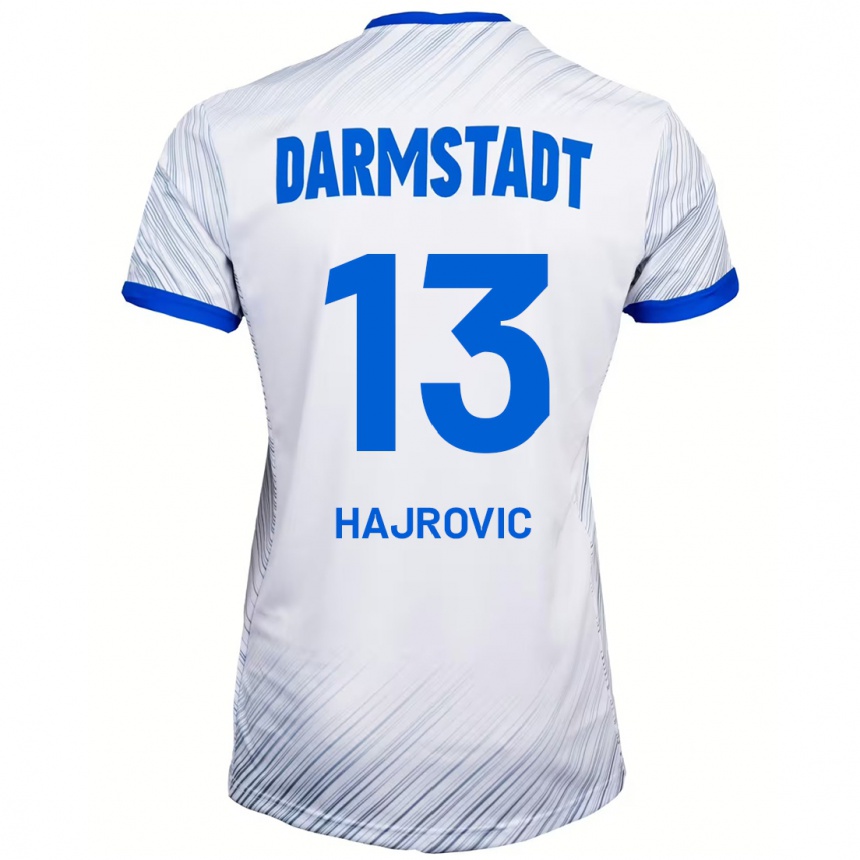 ילדים כדורגל Vahid Hajrovic #13 לבן כחול הרחק ג'רזי 2024/25