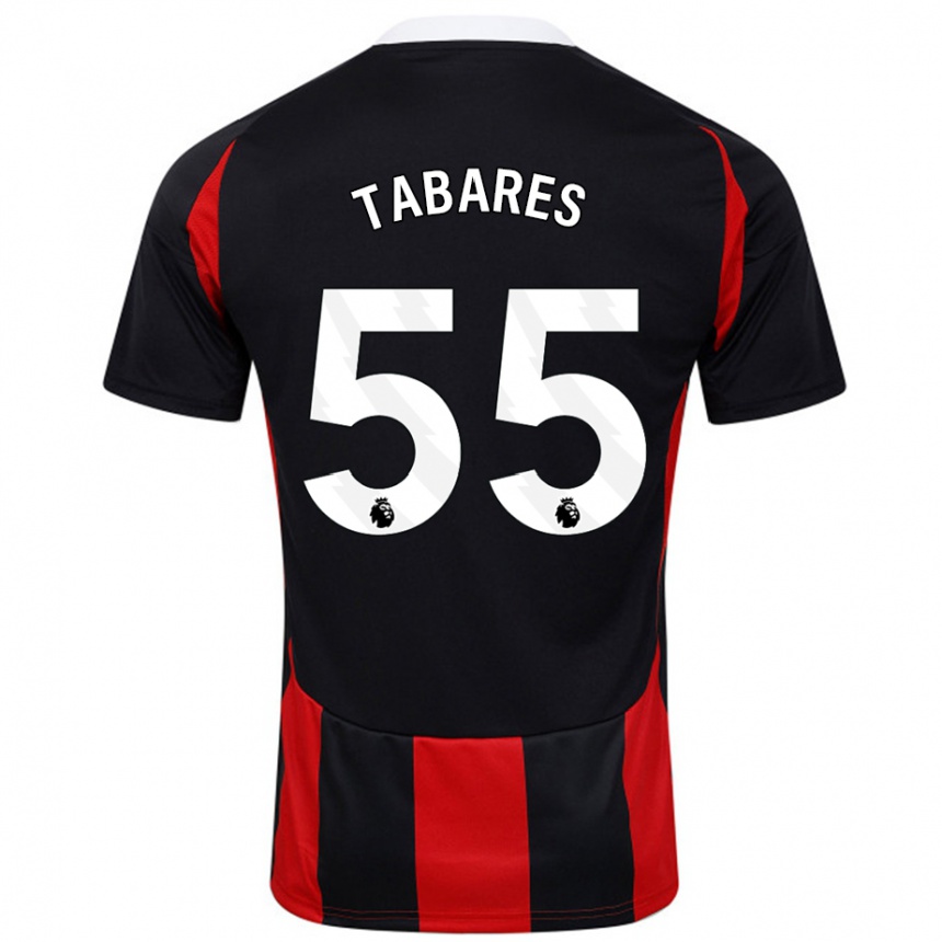 ילדים כדורגל Samuel Tabares #55 שחור אדום הרחק ג'רזי 2024/25