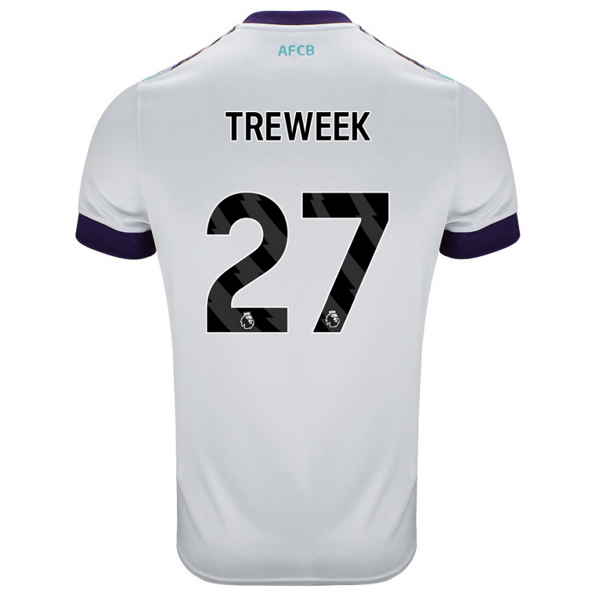 ילדים כדורגל Amber Treweek #27 לבן ירוק סגול הרחק ג'רזי 2024/25