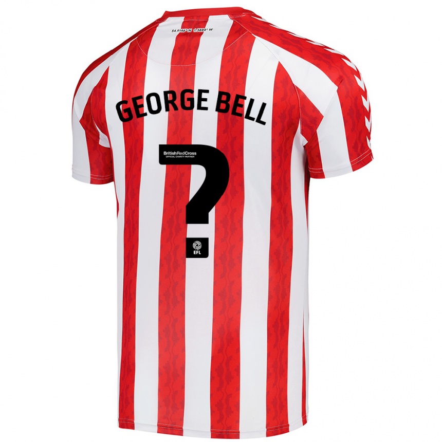 גברים כדורגל George Bell #0 אדום לבן ג'רזי ביתית 2024/25