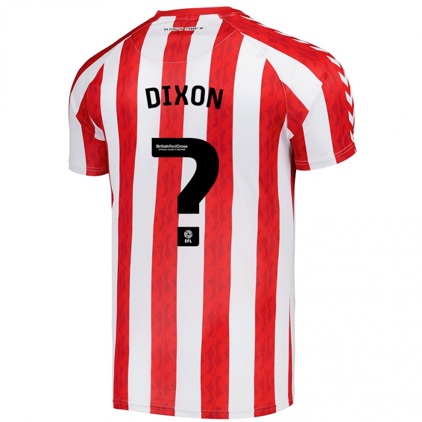 גברים כדורגל Aiden Dixon #0 אדום לבן ג'רזי ביתית 2024/25