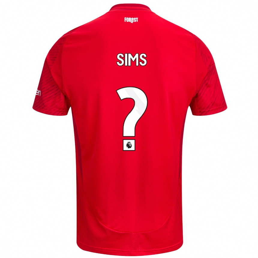 גברים כדורגל Amy Sims #0 אדום לבן ג'רזי ביתית 2024/25