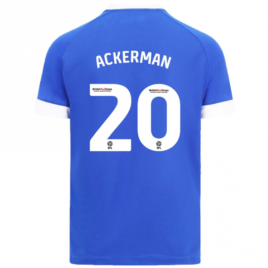 גברים כדורגל Mali Ackerman #20 כחול שמיים ג'רזי ביתית 2024/25