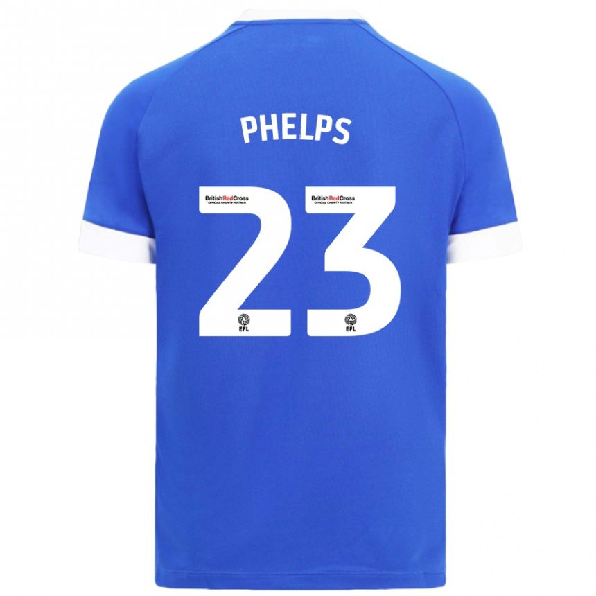 גברים כדורגל Anna Phelps #23 כחול שמיים ג'רזי ביתית 2024/25