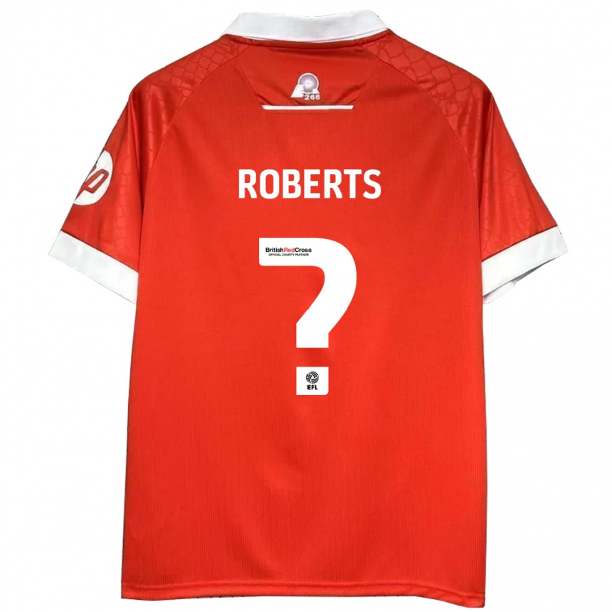 גברים כדורגל Hari Roberts #0 אדום לבן ג'רזי ביתית 2024/25