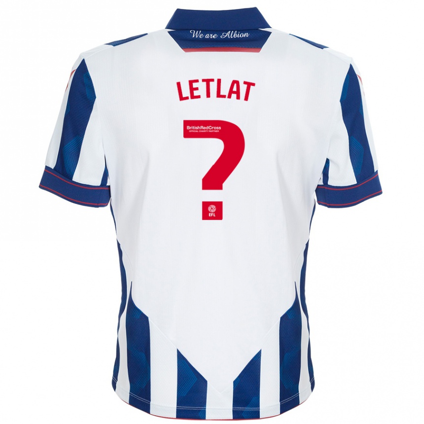 גברים כדורגל Adam Letlat #0 לבן כחול כהה ג'רזי ביתית 2024/25