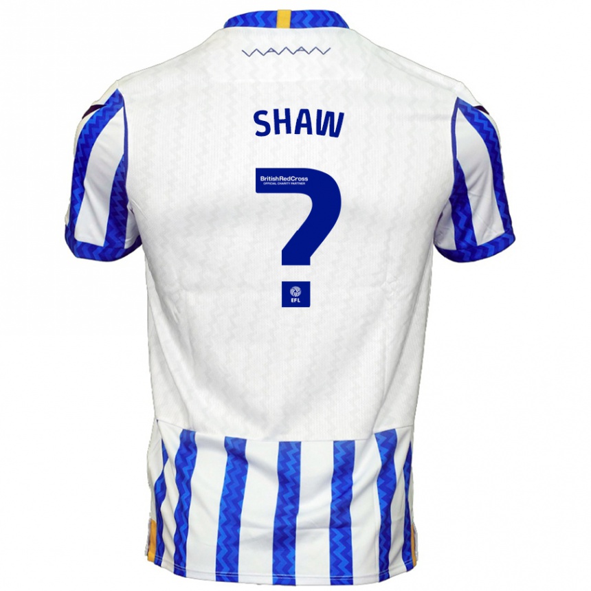 גברים כדורגל Ari-Jae Shaw #0 כחול לבן ג'רזי ביתית 2024/25