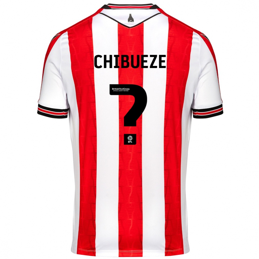 גברים כדורגל Chinonso Chibueze #0 אדום לבן ג'רזי ביתית 2024/25