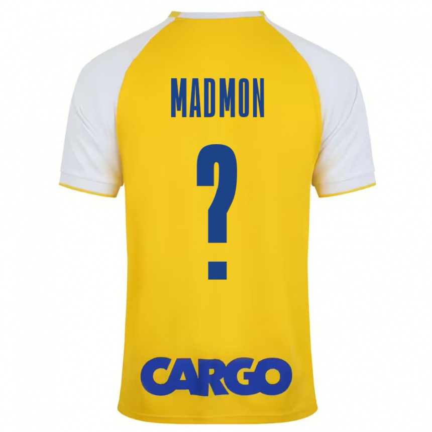 גברים כדורגל Elad Madmon #0 צהוב לבן ג'רזי ביתית 2024/25